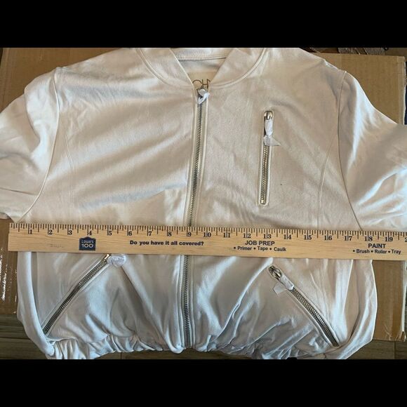 NWT Chaser faux suede cream jacket size M - Picture 8 of 9
